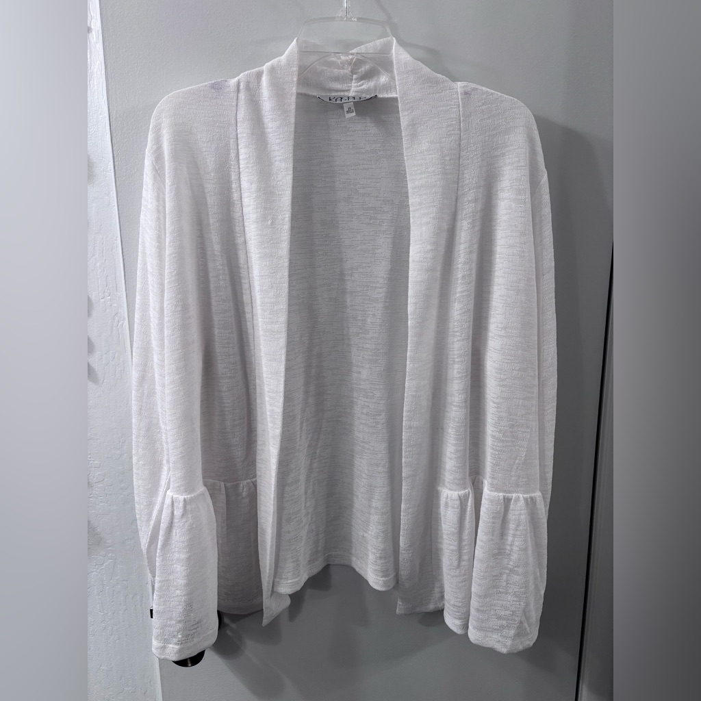 Kasper Sheer White Cardi